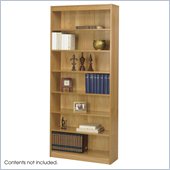 Safco 7-Shelf Square-Edge Veneer Bookcase in Light Oak