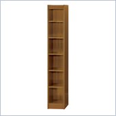 Safco 12 Inch Wide 6-Shelf Veneer Baby Bookcase in Medium Oak