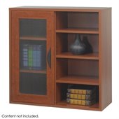 Safco Après™  Modular Storage Single Door/ Open Shelves in Cherry