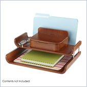 Safco Bamboo Deluxe Organizer in Cherry