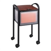 Safco Impromptu® Mobile File with Locking Top in Cherry & Black