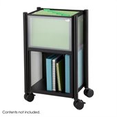 Safco Impromptu® Mobile Storage Center in Cherry & Black