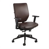 Safco Sol Task Chair with Arms in Brown Vinyl