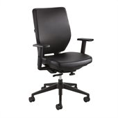 Safco Sol Task Chair with Arms in Black Vinyl