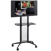Safco Impromptu® Flat Panel TV Cart in Black