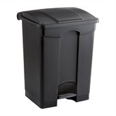 Safco Plastic Step-On Receptacle - 17 Gallon in Black