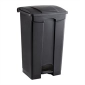 Safco Plastic Step-On Receptacle - 23 Gallon in Black