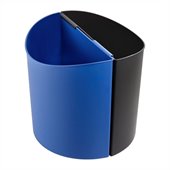 Safco Large Desk-Side Receptacle in Black & Blue