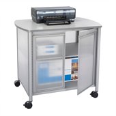 Safco Impromptu Deluxe Machine Stand with Doors in Gray