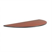 Safco Impromptu Mobile Training Table Half Round Top 48x24 in Cherry