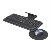 Safco Adjustable Keyboard Platform With Swivel Mouse Tray in Black