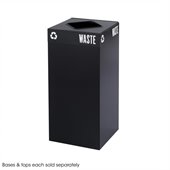 Safco Public Square 31-Gallon Black Base 31-Gallon in Black