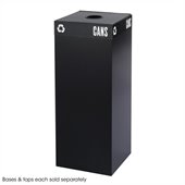 Safco Public Square 37-Gallon Black Base 37-Gallon in Black