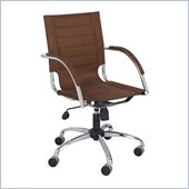 Safco Flaunt Managers Chair Brown Micro Fiber in Brown