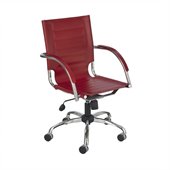 Safco Flaunt Managers Chair Red Leather in Red