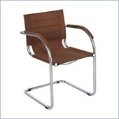 Safco Flaunt Guest Chair Brown Micro Fiber in Brown