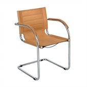 Safco Flaunt Guest Chair Camel Micro Fiber in Camel