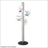 Safco Customizable Multi Direction Sign in Gray