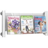 Safco Luxe 3 pocket  Magazine Rack in Silver