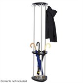 Safco Mode Wood Costumer With Umbrella Rack in Black