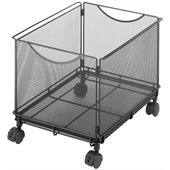 Safco Onyx Mesh Rolling File Cube in Black
