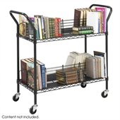 Safco Wire Book Cart in Black