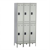 Safco Double Tier Locker 3 Column in Gray