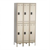 Safco Double Tier Locker 3 Column in Tan