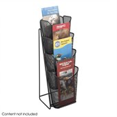 Safco Onyx Mesh 4 Pocket Pamphlet Display