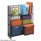 Safco Onyx Fold-Up Shelving in Black