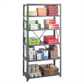 Safco 36 x 18 Commercial 6 Shelf Kit in Dark Grey Finish