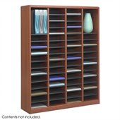 Safco E-Z Stor 60 Compartments  Wood Literature Organizer in Cherry