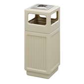 Safco Canmeleon Recessed Panel Ash Urn  in Tan