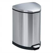 Safco Stainless Step-On 4 Gallon Receptacle in Stainless Steel