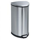 Safco Stainless Step-On 10 Gallon Receptacle in Stainless Steel