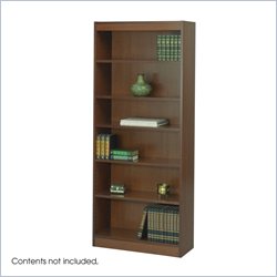 Safco WorkSpace Six Shelf 30W Baby Bookcase in Cherry