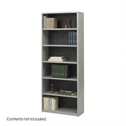 Safco ValueMate Standard 6 Shelf Economy Steel Bookcase in Gray