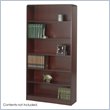ADD TO YOUR SET: Safco WorkSpace Six Shelf Radius Edge Bookcase in Mahogany