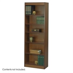 Safco WorkSpace Six Shelf 24W Baby Bookcase in Cherry