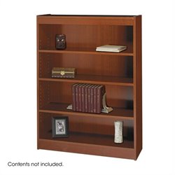Safco WorkSpace 48H Four Shelf Square-Edge Bookcase in Cherry