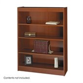 Safco WorkSpace 48H Four Shelf Square-Edge Bookcase in Cherry