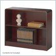 ADD TO YOUR SET: Safco WorkSpace Two Shelf Radius Edge Bookcase in Mahogany