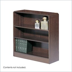 Safco WorkSpace Four Shelf Radius Edge Bookcase in Mahogany