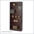 Safco WorkSpace Reinforced Seven Shelf Radius-Edge Bookcase in Mahongany