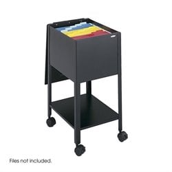 Safco Economy Mobile Letter Size Tub File in Black