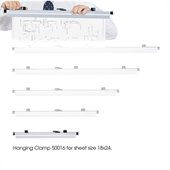 Safco 18 Metal Hanging Files Clamp for 18 x 24 Sheet (Set of 6)