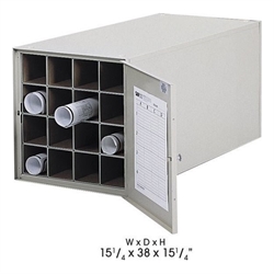 Safco 38" 16 Compartment Metal Roll Files in Tropic Sand