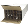 ADD TO YOUR SET: Safco Medium Tube-Stor KD 18 Compartment Wood Roll Files Cabinet in White (Set of 2)