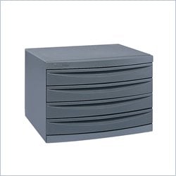 Safco B-Size 4 Drawer Plan Flat Files Steel Cabinet in Charcoal