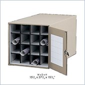 Safco 16 Compartment Corrugated Fiberboard Medium Roll Files in Tropic Sand 